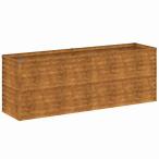 ショッピングさらさ vidaXL ガーデンレイズドベッド 196x50x69 cm コルテン鋼 ホーム ガーデン 芝 ガーデン ガーデニング 鉢植え・プランター