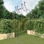 vidaXL сад арка 2 пункт черный 120x38x260 cm стальной Home сад газонная трава сад уличный living уличный структура оплата при получении не возможно 