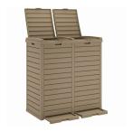 vidaXL наружный для мусорная корзина светло-коричневый 78x41x86 cm поли Pro pi Len Home сад домашние дела сопутствующие товары .. inserting корзина для мусора оплата при получении не возможно 