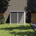 vidaXL 屋根付きチキンケージ ライトグレー 103x98x90 cm 亜鉛メッキ鋼動物 ペット用品 ペット用品 小動物用品 小動物 飼育・ケージ 代引不可