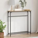 vidaXL пристенный столик арка The n дуб 75x19.5x75 cm инженер -do дерево steel мебель стол акцент стол end стол оплата при получении не возможно 