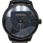 送料無料 美品 バーバリー BURBERRY 腕時計 クォーツ BU10003 クラシックラウンド オールブラック デイト メンズ
