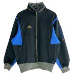古着 メンズM KAPPA/カッパ トラックジャケット ジャージ フルジップ スポーツ ウォーキング ブラック/ゴールド/ブルー FG4501