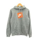  б/у одежда мужской S NIKE/ Nike с изнанки флис тренировочный тянуть Parker спорт одежда casual капот серый / orange 928720-063
