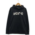  б/у одежда мужской XL asics/ Asics полиэстер тренировочный Zip Parker спорт одежда капот черный / белый 2031B220
