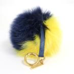 【FENDI】フェンディ ポンポンチャーム イエロー×ブルー ゴールド金具 7A【中古】【代金引換不可】/ok03082hm