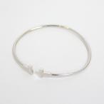【Tiffany＆Co.】ティファニー T ナロー ワイヤー ブレスレット 750WG 5.4g【中古】【代金引換不可】/br5474br