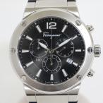 【Salvatore Ferragamo】フェラガモ F80 腕時計 クオーツ SS×レザーベルト シルバー×ブラック 黒文字盤 SFEX00219【中古】【代金引換不可】/kt14249tg