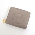 【TORY BURCH】トリーバーチ 二つ折り財布 ペリーボンベダブルTロゴ グレージュ レザー 74845【中古】【代金引換不可】/tm11209md