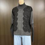 ショッピングGABBANA 【Dolce＆Gabbana】ドルチェアンドガッバーナ リブネックセーター グレー×ブラック F9639T #42【中古】【代金引換不可】/br6247br
