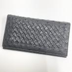 ショッピングボッテガ 【BOTTEGA VENETA】ボッテガヴェネタ 二つ折り財布 ブラック オーストリッチ レザー 316005【中古】【代金引換不可】/br6266tm