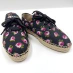 [PRADA] Prada gyaba Gin эспадрильи спортивные туфли черный розовый парусина #36.5 1E988L[ б/у ][ наложенный платеж не возможно ]/br6650br