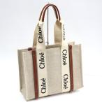 ショッピングchloe 【Chloe】クロエ ウッディ・ミディアムトートバッグ リネン×レザー ナチュラル CHC21US383E6690U 02217565【中古】【代金引換不可】/kr17695tg