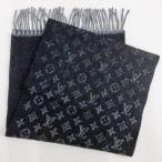 ショッピングルイヴィトン 【LOUIS VUITTON】ルイヴィトン エシャルプ モノグラムグラディエント グレー カシミヤ×ウール M71607 GT0199【中古】【代金引換不可】/ok07078ik