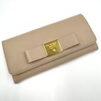 ショッピングPRADA 【PRADA】プラダ 長財布 ピンクベージュ サフィアーノ 1MH132【中古】【代金引換不可】/ok07407md