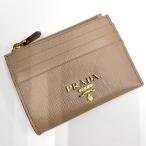 【PRADA】プラダ コインケース レザー ピンクベージュ×ゴールド金具 1MC026【中古】【代金引換不可】/ok07426hm