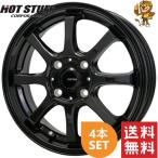 ホイール4本セット HOT STUFF G.speed G-08 (MBK) 12インチ 4.00B PCD:100/4H インセット:43 ジースピード G-08