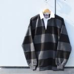 【送料無料】 BARBARIAN "CANADA SPEC" STK-167 12oz REGULER LONG SLEEVE RUGBY JERSEY ラガーシャツ 長袖 カナダ製 欧米サイズ BLACK/COAL S-XL