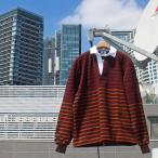 BARBARIAN "NEW JAPAN SIZE SPEC" XFE-08 12oz REGULER LONG SLEEVE RUGBY JERSEY Rugger рубашка длинный рукав Canada производства MAROON/BROWN/RUST S-XL бесплатная доставка 