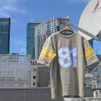 BARBARIAN "NEW JAPAN SIZE SPEC" YSE-21 8oz DIGITS CREW SHORT SLEEVE RUGBY JERSEY Rugger рубашка короткий рукав Canada производства TAUPE/YELLOW S-XL бесплатная доставка 