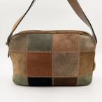 CELINE( Celine ) Vintage лоскутное шитье замша сумка на плечо многоцветный женский наклонный .. возможно Gold цветный металлические принадлежности 