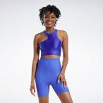 [ Reebok официальный ] кардиган .*B one плечо черный p майка / Cardi B One-Shoulder Crop Tank Top(aru