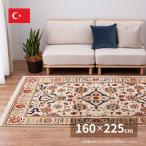 ホット カーペット カバー ウィルトン ラグ 絨毯 長方形 160cm × 225cm おしゃれ かわいい 民族調 手織り エスニック モダン トルコ製 高級感 床暖房対応