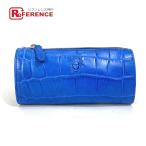 VERSACE Versace Vintage mete.-sa сумка кисть коробка бардачок мульти- сумка пенал крокодил type вдавлено . кожа [ б/у ] не использовался 