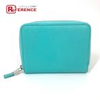  прекрасный товар TIFFANY&amp;Co. Tiffany 2. складывать сумка мульти- кейс футляр для визитных карточек чехол для пропуска . inserting футляр для карточек Tiffany голубой [ б/у ]