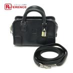 ショッピングロエベ LOEWE ロエベ 339.79.039 アマソナ マイクロミニ 2WAY 肩掛け 斜め掛け ショルダーバッグ ブラック レディース【中古】