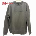 ショッピングmoncler MONCLER モンクレール C-SCOM-21-51105 ロゴ刺繍 アパレル トップス 長袖 クルーネック スウェット トレーナー ブラック メンズ【中古】