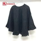  как новый LE CIEL BLEU Le Ciel Bleu 22A62206 tops re- scape одежда блуза оборка пончо черный женский [ б/у ]