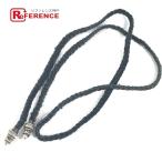 CHROME HEARTS クロムハーツ ボロチップ 革紐 レザー紐 アクセサリー ネックレス ブラック ユニセックス【中古】