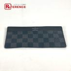 LOUIS VUITTON Louis Vuitton N63084porutofoiyu long футляр для карточек только футляр для визитных карточек Damier gla Fit футляр для карточек [ б/у ]
