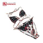 LOUIS VUITTON Louis Vuitton бандана принт бикини верх &amp; низ комплект плавание одежда купальный костюм многоцветный женский [ б/у ]