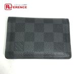 LOUIS VUITTON Louis Vuitton N63143 бур nai The -duposhu2. складывать чехол для пропуска Damier gla Fit футляр для карточек [ б/у ]