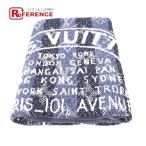  прекрасный товар LOUIS VUITTON Louis Vuitton неизвестен Logo пляж полотенце банное полотенце интерьер колено .. покрывало полотенце голубой [ б/у ]