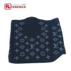 新品同様 LOUIS VUITTON ルイヴィトン M76814 ストレッチ スヌード アクセサリー モノグラム マフラー ブラック メンズ【中古】
