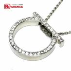 Salvatore Ferragamo サルヴァトーレフェラガモ ラインストーン ネックレス シルバー レディース  新品同様【中古】