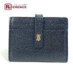 BURBERRY Burberry 8018947 чехол для пропуска футляр для визитных карточек TB металлические принадлежности 2. складывать футляр для карточек кожа черный унисекс [ б/у ]