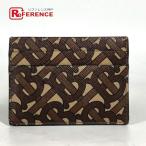  прекрасный товар BURBERRY Burberry TB Logo футляр для визитных карточек чехол для пропуска футляр для карточек Brown унисекс [ б/у ]