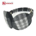  прекрасный товар BURBERRY Burberry проверка наушники наушники la- year утеплитель мех наушники серый женский [ б/у ]