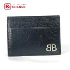 не использовался BALENCIAGA Balenciaga 766547 BB футляр для визитных карточек чехол для пропуска футляр для карточек черный женский [ б/у ]