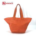 HERMES エルメス パニエドプラージュPM ポーチ付き 肩掛け トートバッグ カバン ビーチバッグ ショルダーバッグ オレンジ 【中古】