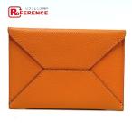 HERMES Hermes небольшая сумочка enve трос PM футляр для визитных карточек чехол для пропуска футляр для карточек vo- Epson L*. orange женский [ б/у ]