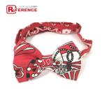  прекрасный товар HERMES Hermes n-papiyon аксессуары Ribon лента бабочка галстук красный мужской [ б/у ]