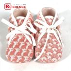  не использовался HERMES Hermes общий рисунок обувь BABY младенец вязаный First обувь пинетки розовый Kids [ б/у ]