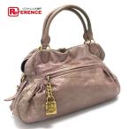 Yahoo! Yahoo!ショッピング(ヤフー ショッピング)MIU MIU ミュウミュウ ハンドバッグ ショルダーバッグ 2wayバッグ レザー ピンクベージュ系 レディース