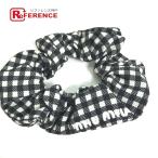 ショッピングMIUMIU 未使用 MIUMIU ミュウミュウ チェック ヘアアクセサリー ヘアゴム シュシュ ブラック レディース【中古】