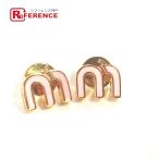 美品 MIUMIU ミュウミュウ ロゴ M アクセサリー ピアス ピンク レディース【中古】